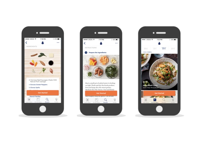 Blue Apron Top App Design