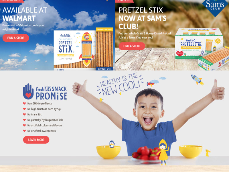 Fresh Kids Website Design Homepage