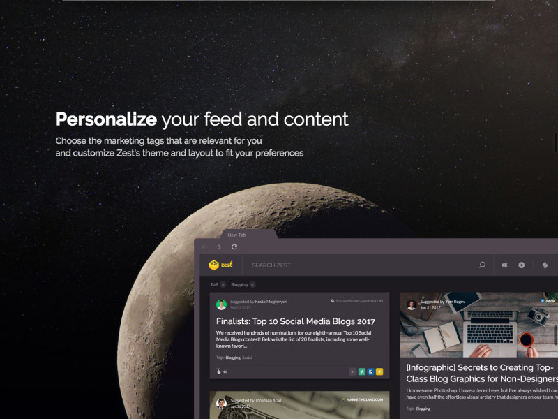 Zest Colorful Homepage