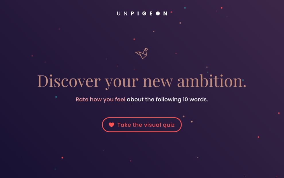 Unpigeon Beautiful Homepage