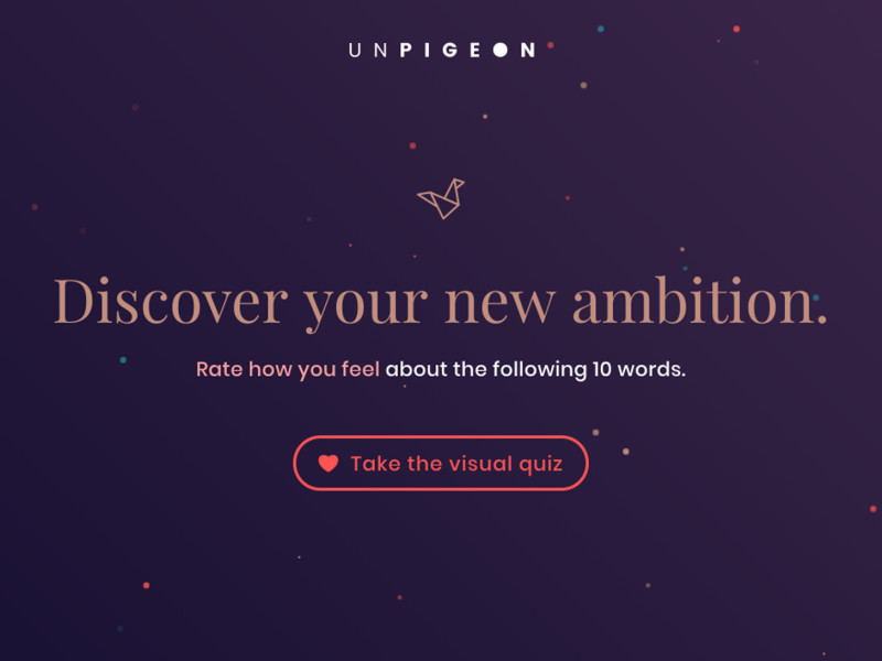 Unpigeon Beautiful Homepage