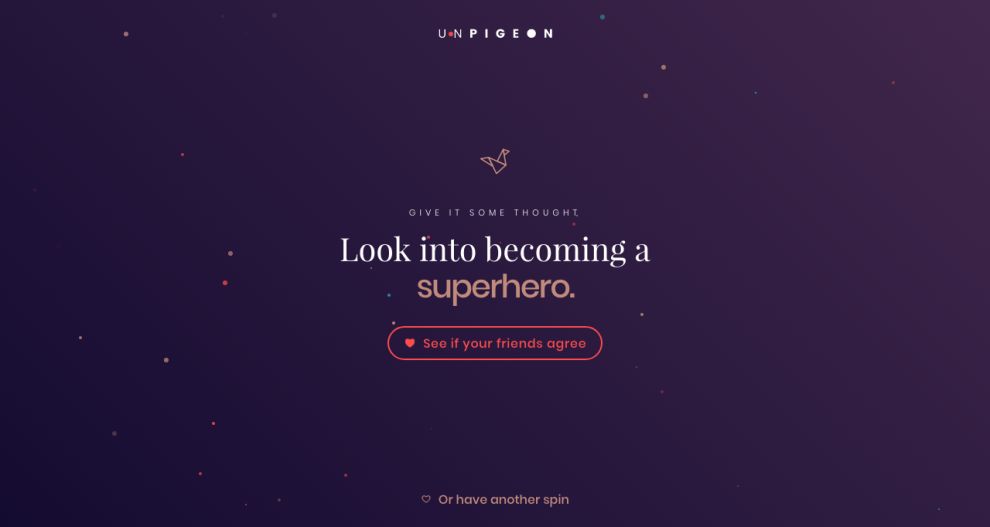 Unpigeon Beautiful Website Design