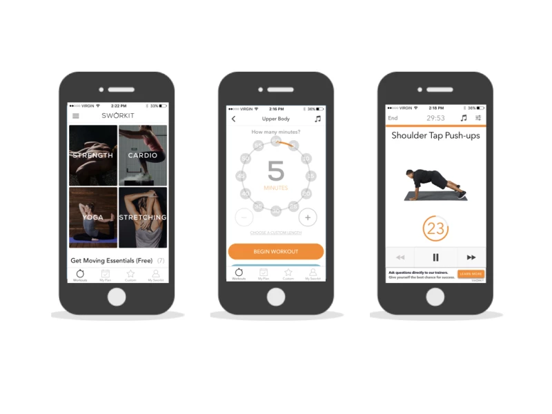 Sworkit User-Friendly App Design