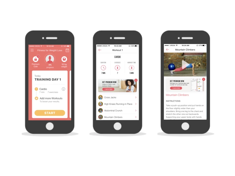 Fitness for Weight Loss User-Friendly App Design
