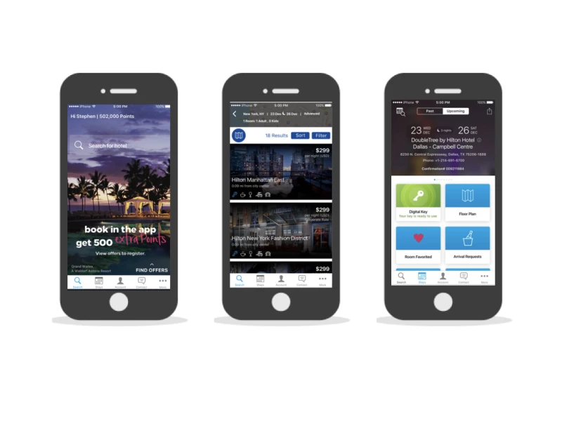 Hilton Honors Corporate App Design