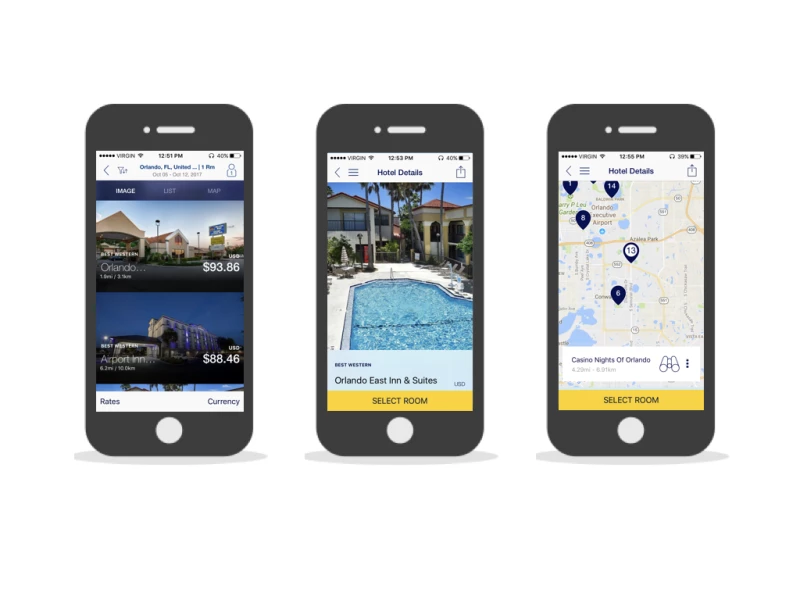 Best Western Clean App Design