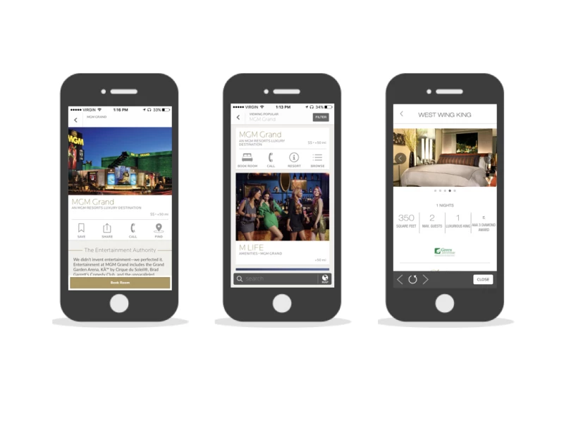 MGM Resorts International Elegant App Design