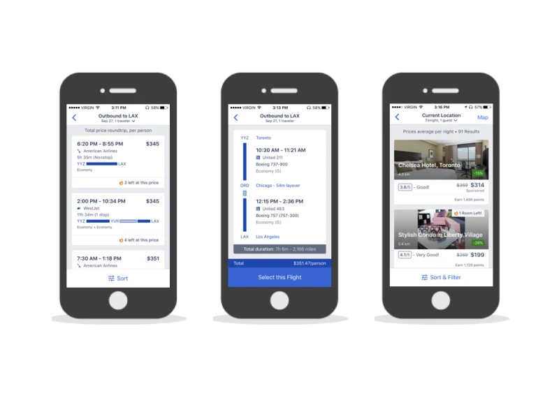 Expedia Clean App Design