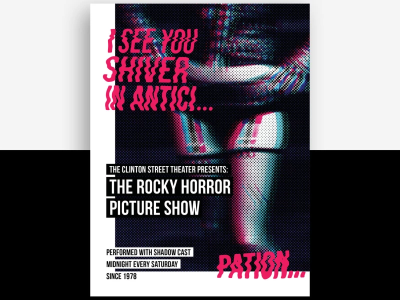 Rocky Horror Picture Show Edgy Print Design