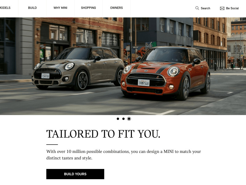 Mini USA Clean Homepage