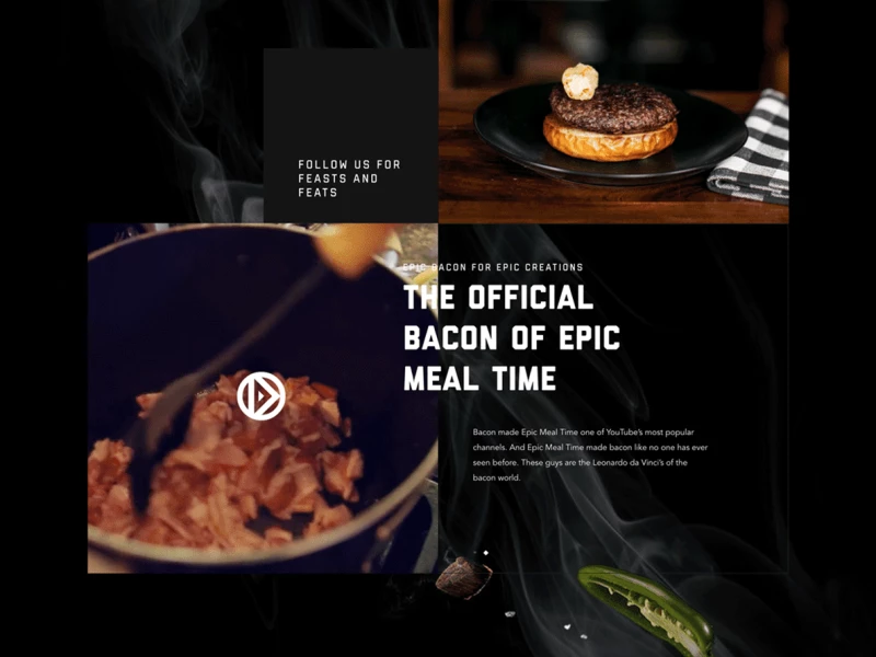 Black Label Bacon Gorgeous Website Design
