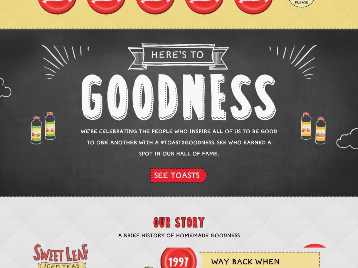 Sweet Leaf Iced Tea Colorful Homepage