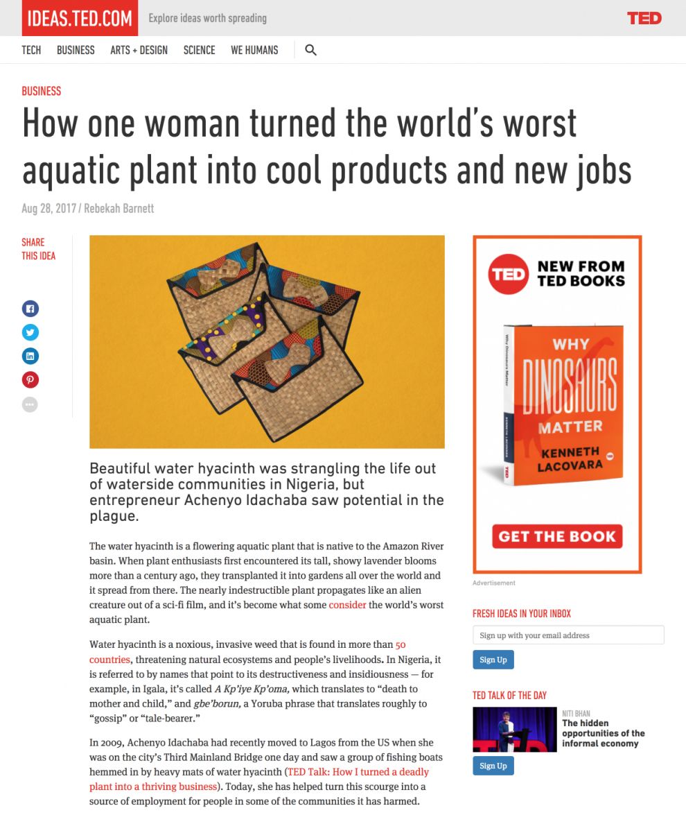 TED Talks Clean Article Page