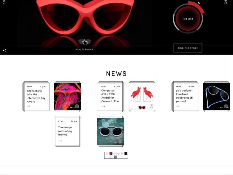 pq by Ron Arad Awesome Website Design