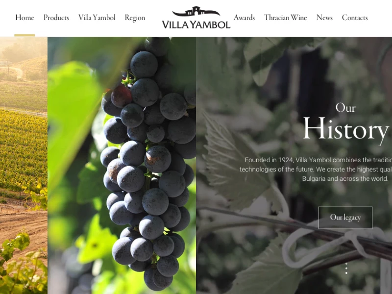 Villa Yambol Beautiful Website Design