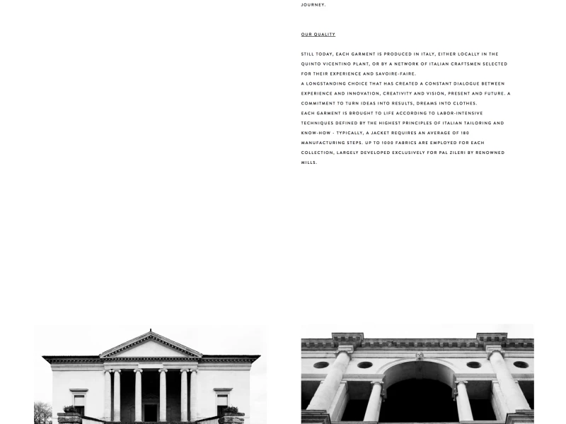 Pal Zileri Elegant Website Design