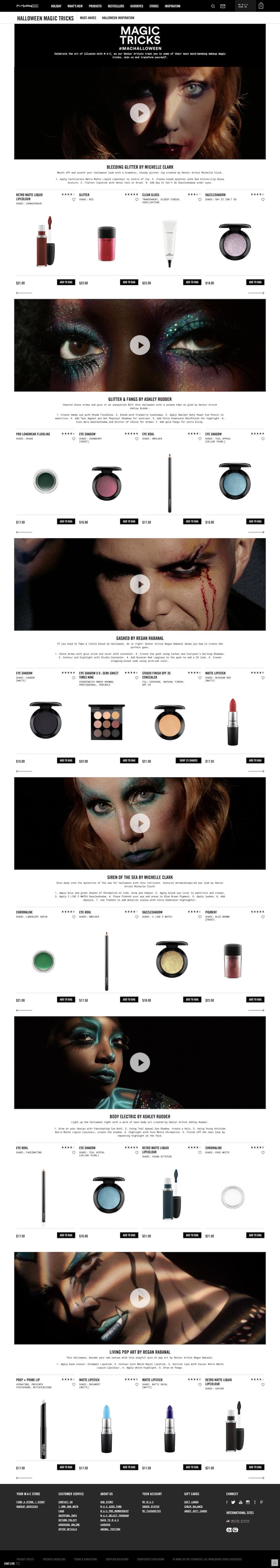 Mac Cosmetics Clean Product Page