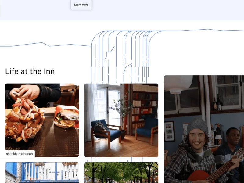 Auberge Internationale Colorful Website Design