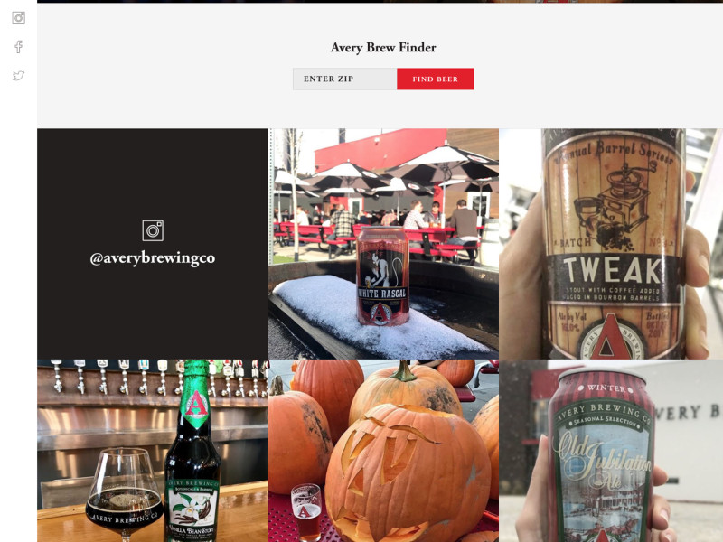 Avery Brewing Corporate Homepage