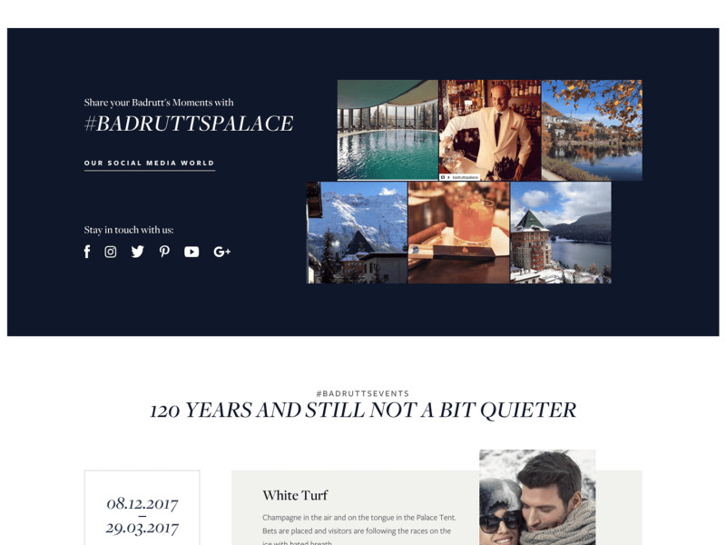 Badrutt's Palace Elegant Homepage