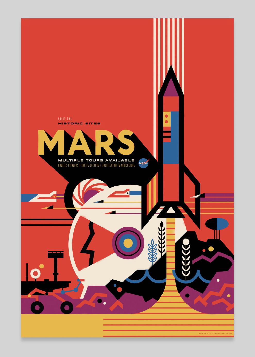 NASA Visions of the Future Vintage Print Design