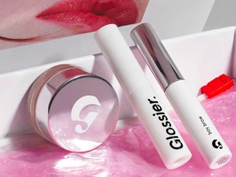 Glossier Products Minimalist Packaging Design