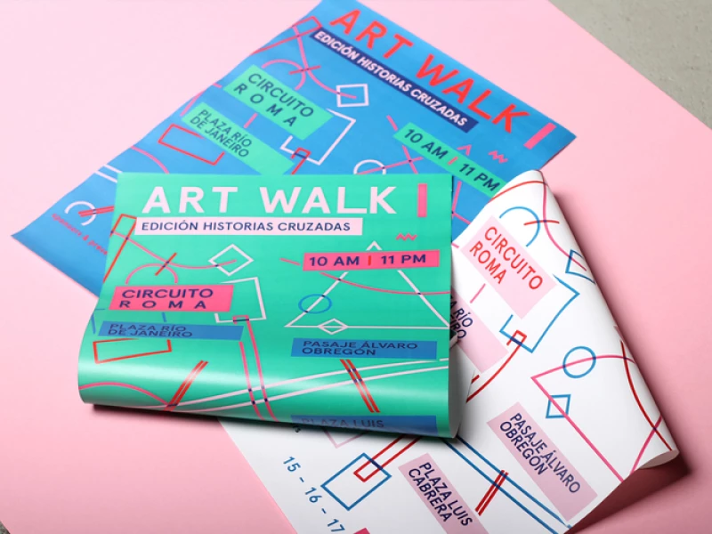 Art Walk Colorful Print Design