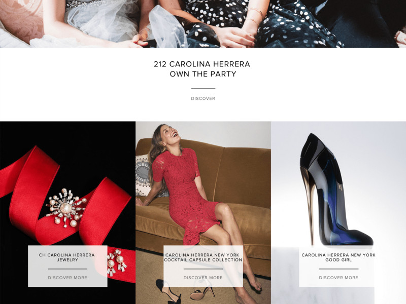 Carolina Herrera Elegant Homepage