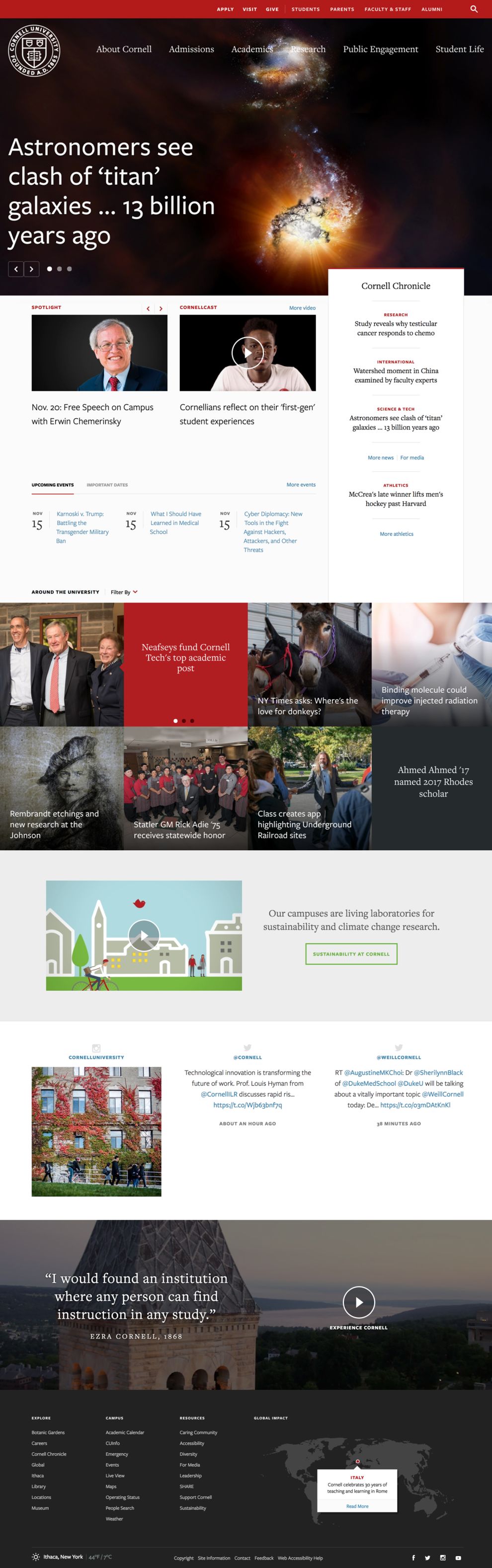 Cornell University Website Design Analysis | DesignRush