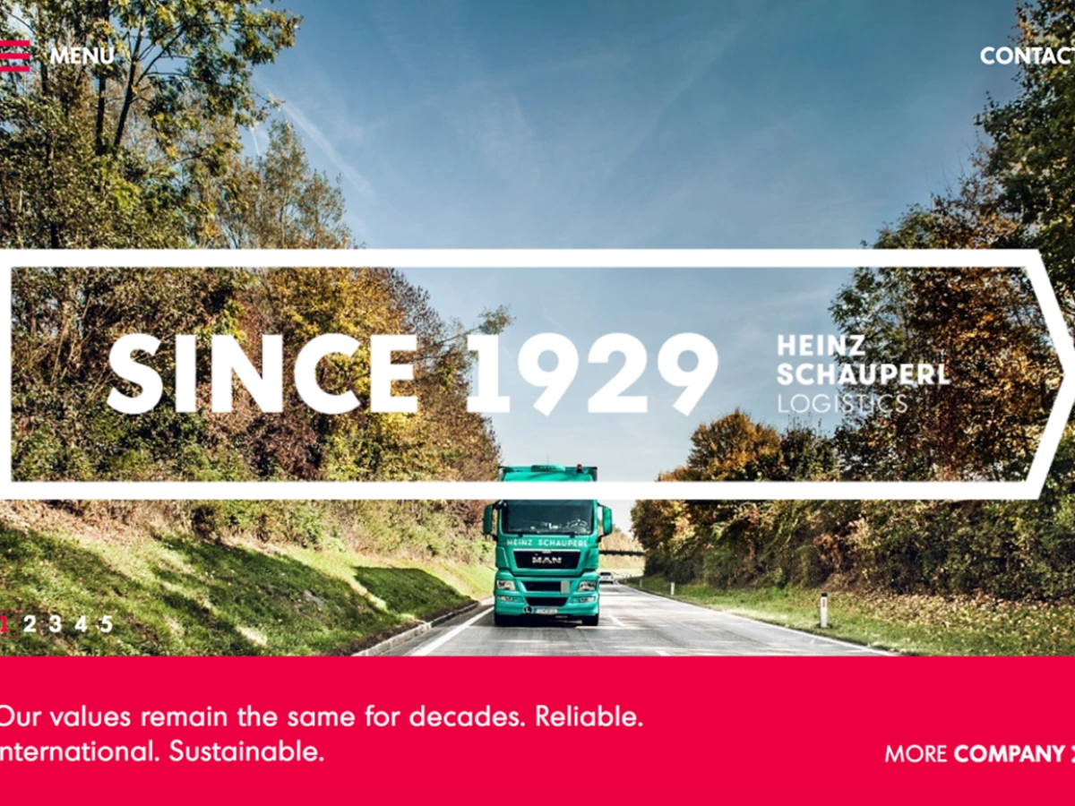 Heinz Schauperl Logistics Colorful Website Design