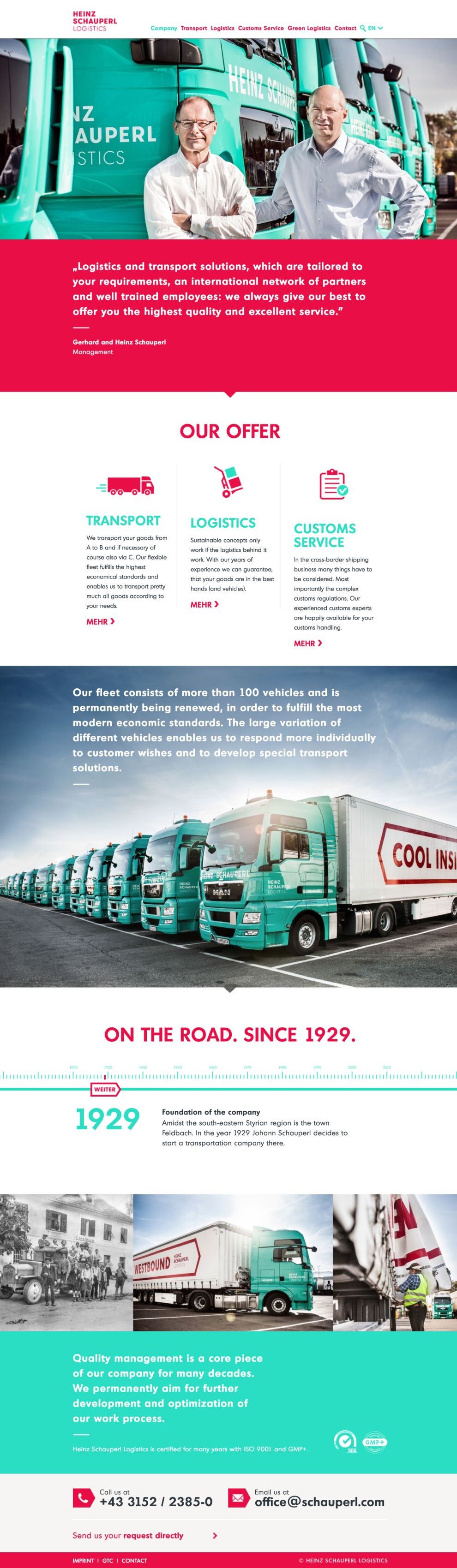 Heinz Schauperl Logistics Colorful About Page