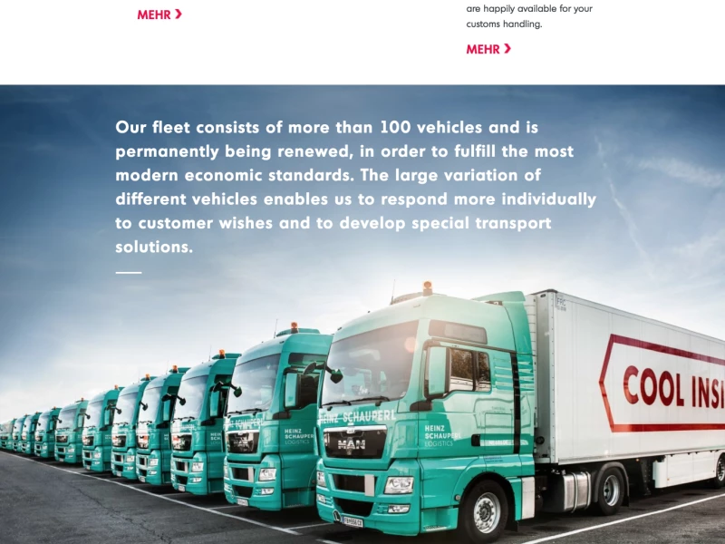 Heinz Schauperl Logistics Colorful Website Design