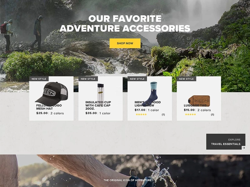 Keen Footwear Retail Website Design