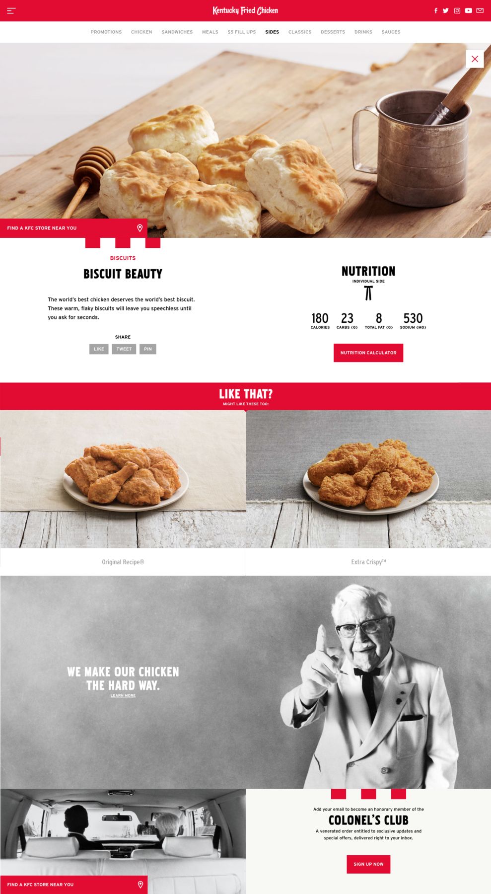 KFC Elegant Website Design 