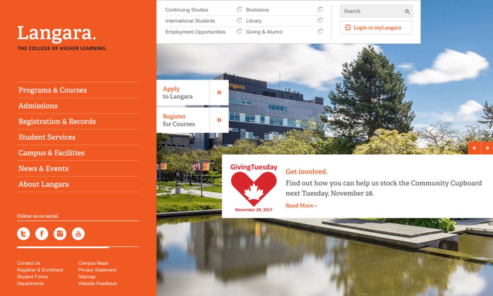 Langara Professional Homepage