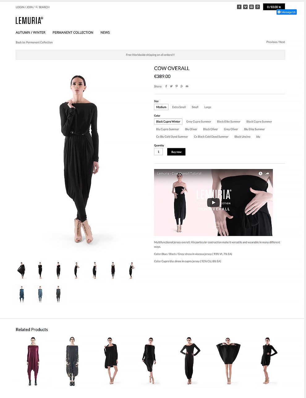 Lemuria E-Commerce Website Design