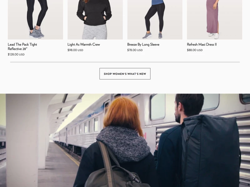 Lululemon Athletica Clean Website Design Inspiration