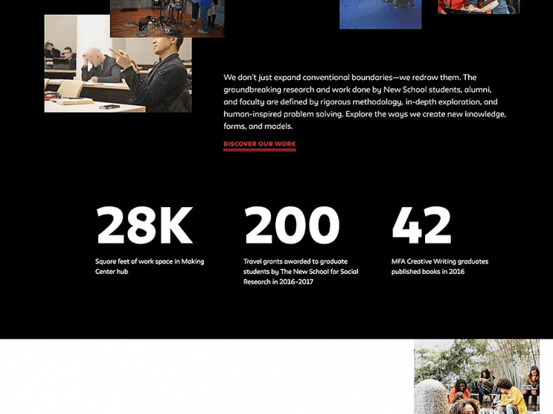 The New School Educational Website Design Homepage