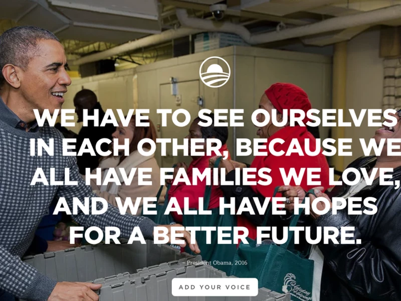 The Obama Foundation Minimal Website Design