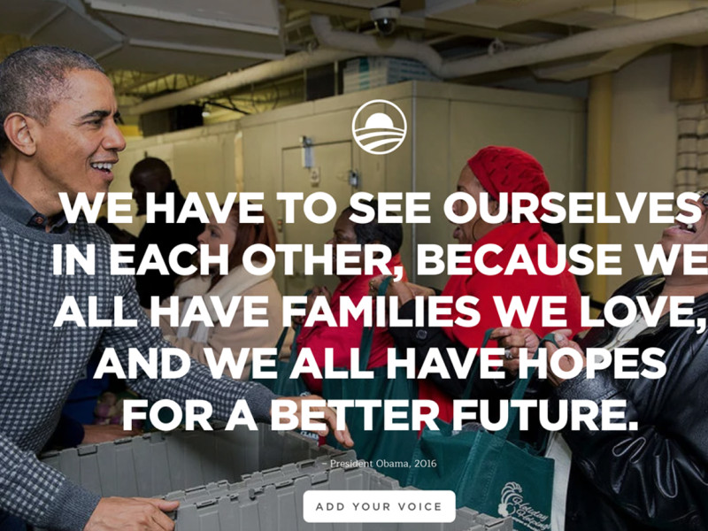 The Obama Foundation Minimal Website Design