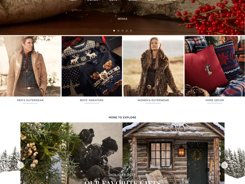 Ralph Lauren Clean Homepage