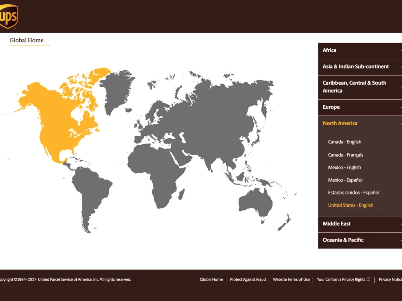 UPS Clean Website Design