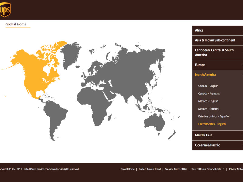 UPS Clean Website Design