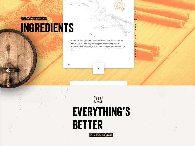 Rum Chata Beautiful Website Design