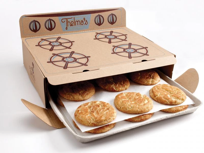 Thelma's Treats Oven Box Playful Packaging Design