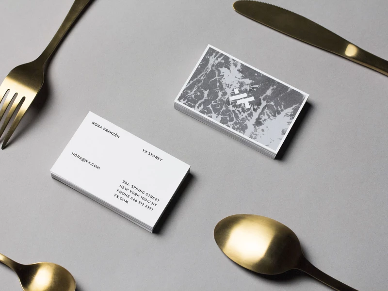 Yx Cutlery Identity Elegant Print Design