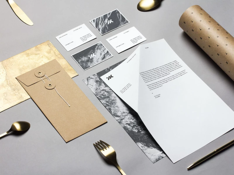 Yx Cutlery Identity Elegant Print Design
