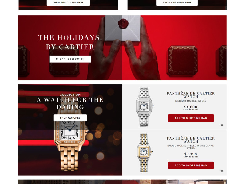 Cartier Elegant Homepage