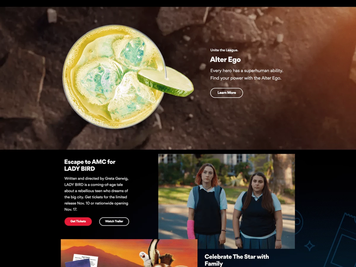 AMC Theatres Great Website Design