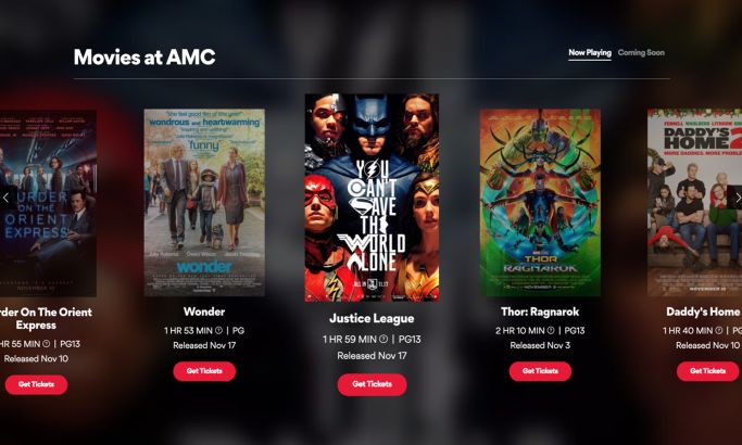 AMC Theatres Great Product Page